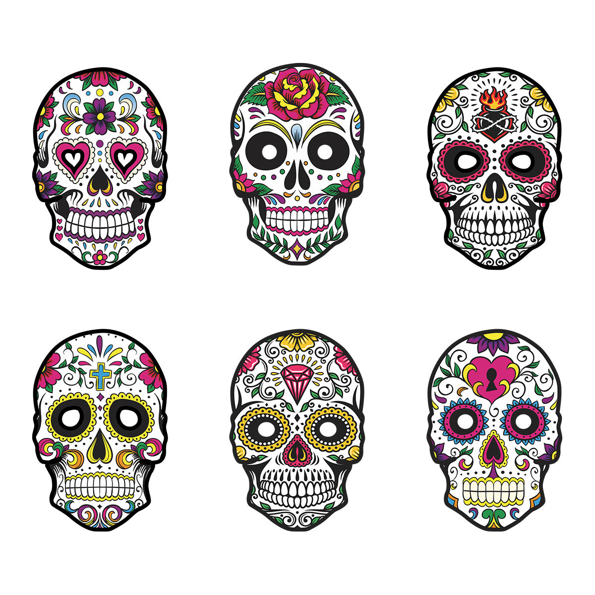 Wholesale Halloween party masquerade paper skull ghost face diy mask